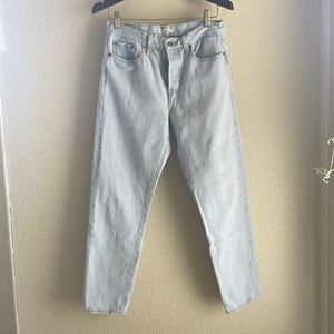 Levi’s light blue jeans, high rise